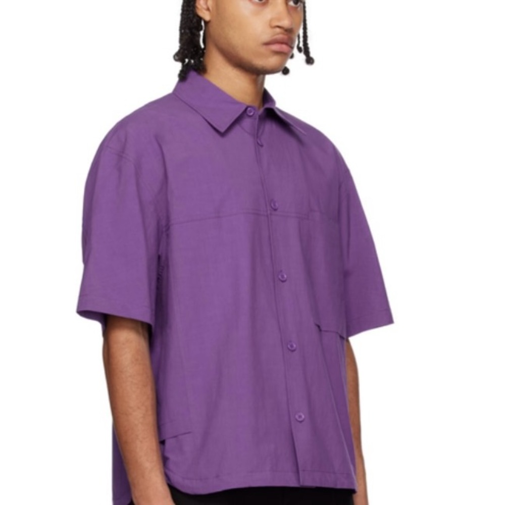 Men solid homme small button up